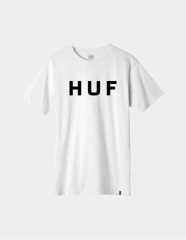 Huf Essentials Og Logo S/S Tee - White. - Men's T-Shirt  - Cover Photo 1