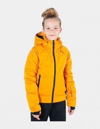 Brunotti Firecrown Jr Snowjacket Girl - Automn Yellow - Ski- En Snowboardjas Voor Meisjes - Miniature Photo 1