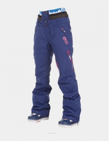 Picture Organic Clothing Darling 2 Pant Woman - Dark Blue Denim - Women's Ski & Snowboard Pants - Miniature Photo 1
