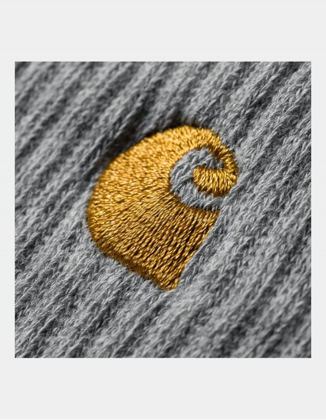 Carhartt Wip Chase Socks - Grey Heather / Gold - Chaussettes  - Cover Photo 2