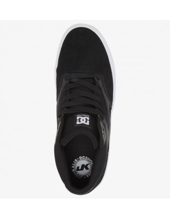 DC shoes KALIS VULC MID - BLACK/BLACK/WHITE - Skate Shoes - Miniature Photo 4