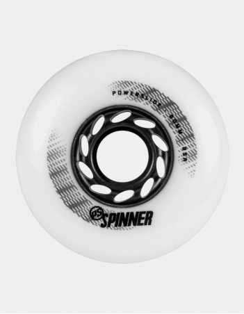 Powerslide Spinner 80mm/88a - Matte White (4 wheels) - Rollerblades Räder - Miniature Photo 1