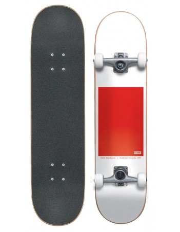 Globe G0 Block Serif - White / Red 8.0 - Skateboard - Miniature Photo 1