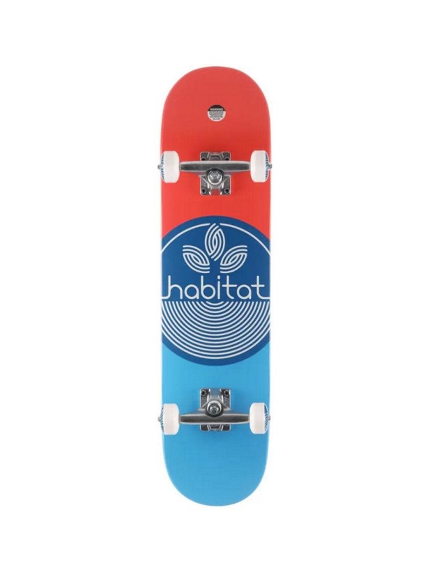Habitat Leaf Dot Blue 7.75" - Skateboard  - Cover Photo 1