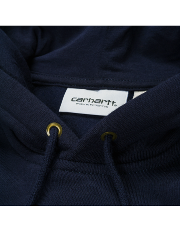 Carhartt Wip Hooded Chase Sweat - Dark Navy / Gold - Product Photo 2