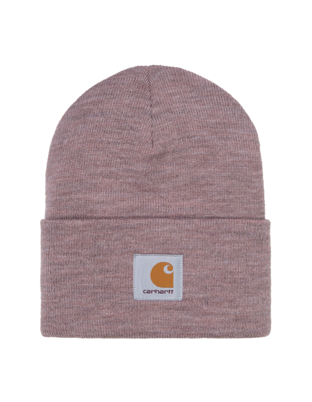 Carhartt Wip Acrylic Watch Hat - Earthy Pink Heather - Muts  - Cover Photo 2
