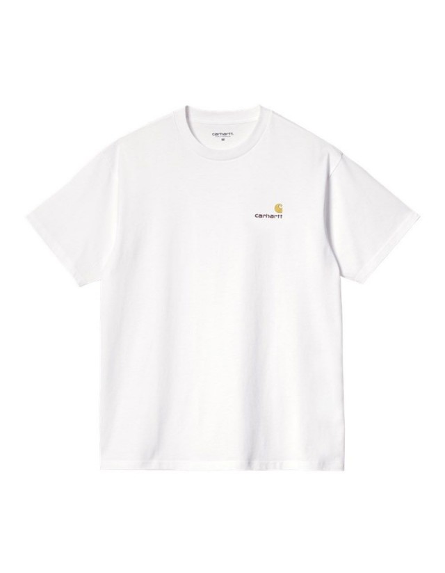 Carhartt Wip S/S American Script T-Shirt - White - T-Shirt Homme  - Cover Photo 1