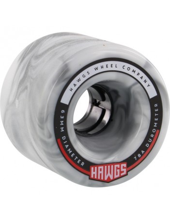 Fattie Hawgs 78A 63mm wheels - Grey/white swirl - Skateboard Wheels - Miniature Photo 1