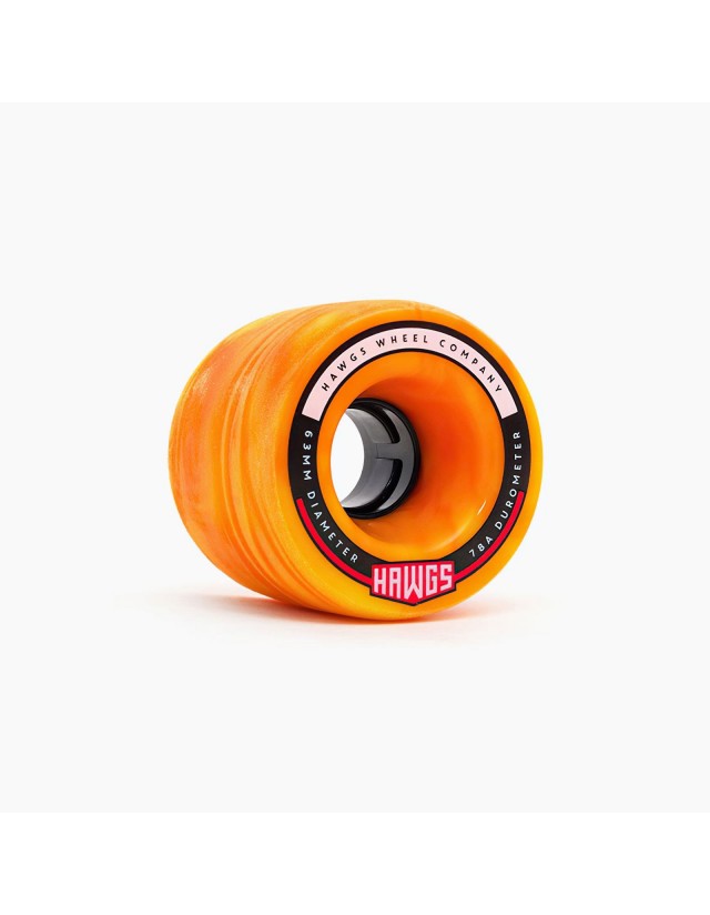 Fattie Hawgs 78a 63mm Wheels - Orange/Yellow Swirl - Roues Skateboard  - Cover Photo 1