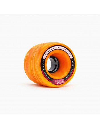 Fattie Hawgs 78A 63mm wheels - Orange/yellow swirl - Skateboard Räder - Miniature Photo 1