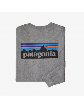 Patagonia Men's L/S P-6 Logo Responsibili-tee - Heather - Herren T-Shirt - Miniature Photo 1