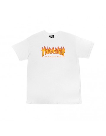 Thrasher Youth Flame Tee Shirt - White - Product Photo 1