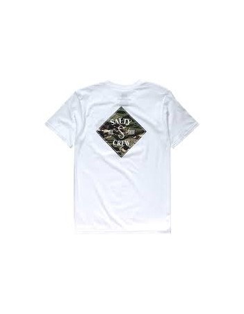 Salty crew tippet cover up ss tee - white/camo - Men's T-Shirt - Miniature Photo 2
