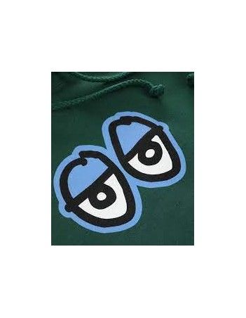 Krooked eyes LG hoodie - dark green - Men's Sweatshirt - Miniature Photo 2
