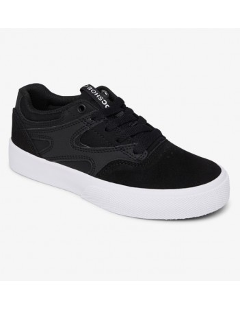 dc shoes youth kalis vulc - black/black/white - Skate Shoes - Miniature Photo 1