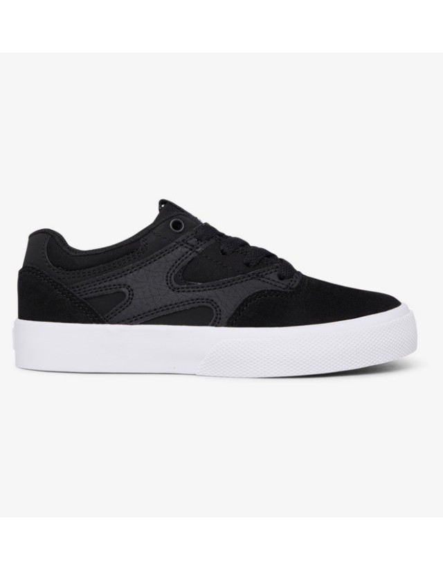 Dc Shoes Youth Kalis Vulc - Black/Black/White - Chaussures De Skate  - Cover Photo 2