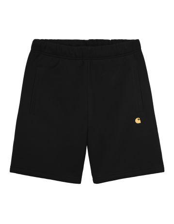 Carhartt Wip Chase Sweat Short - Black/Gold - Product Photo 1