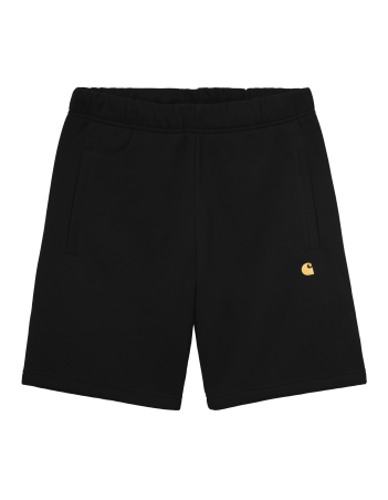 Carhartt WIP Chase Sweat Short - black/gold - Kurze Hose - Miniature Photo 1