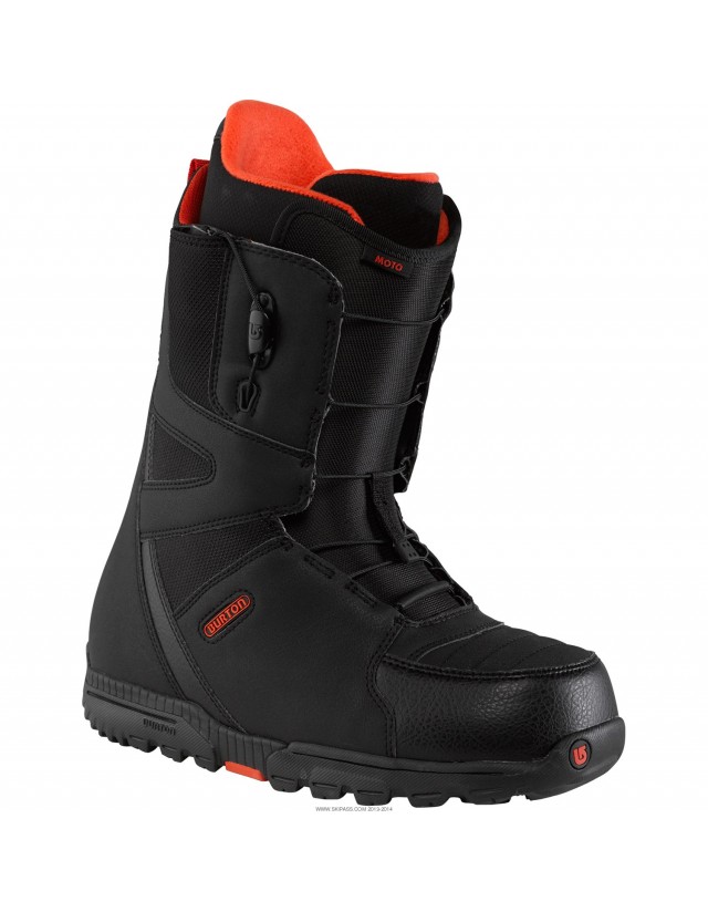 Burton Moto - Black/Red - Snowboard Boots  - Cover Photo 1