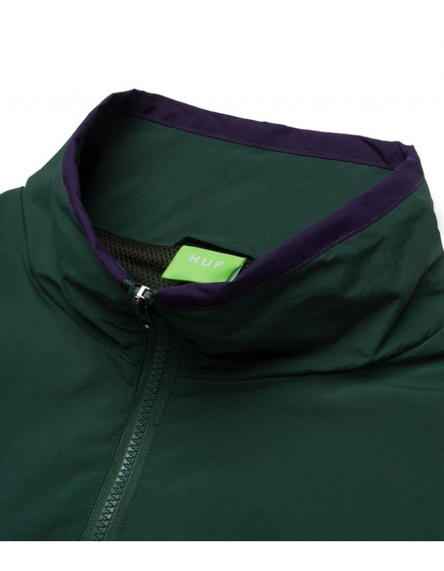 Huf Teton 1/4 Zip Anorak - Forest Green - Man Jacket  - Cover Photo 3
