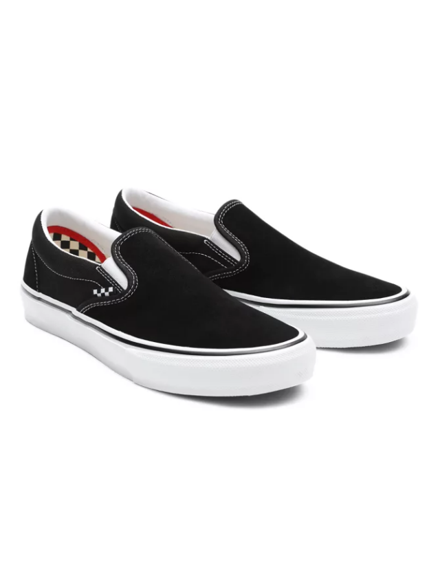Vans Slip-On - Black/White - Chaussures De Skate  - Cover Photo 1