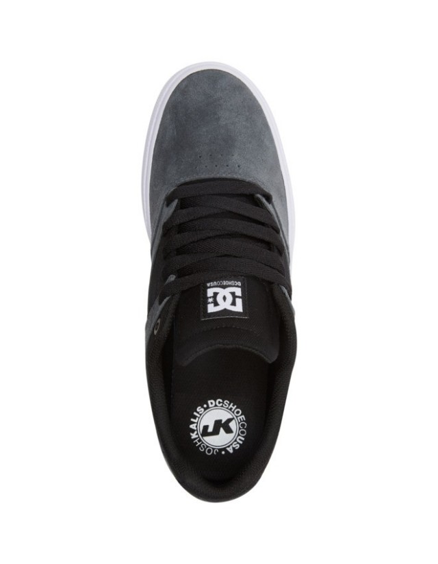 Dc Shoes Kalis Vulc - Grey/Black/Grey - Skate Shoes  - Cover Photo 3