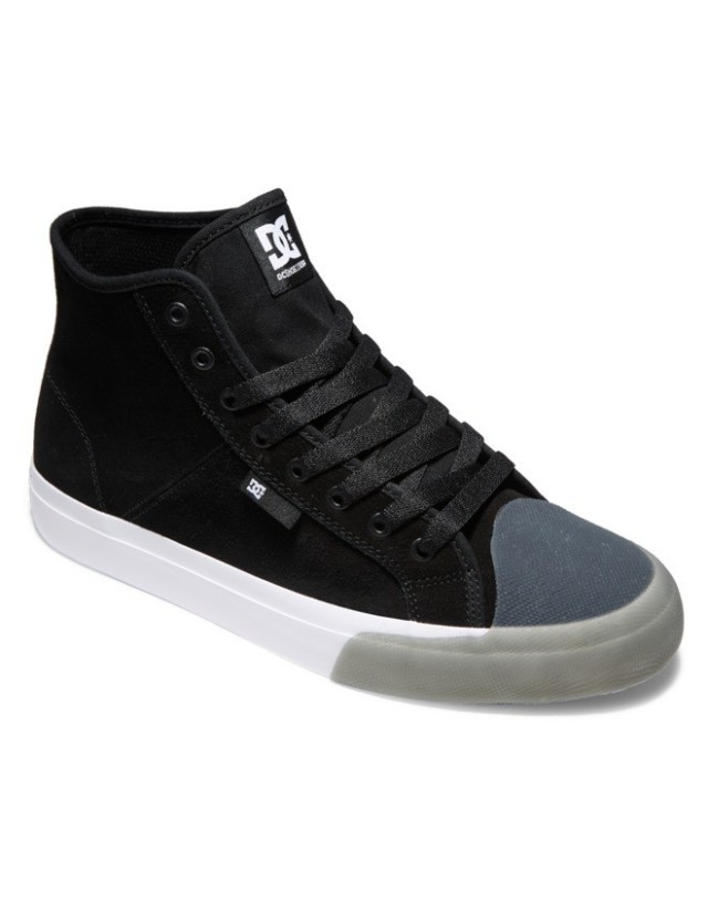 Dc Shoes Manual Hi Rt S - Black/White/Grey - Skate Shoes  - Cover Photo 1