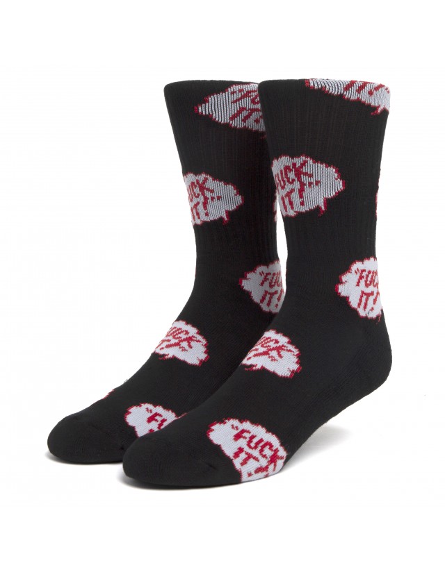 Huf The Motto Sock - Black - Chaussettes  - Cover Photo 1