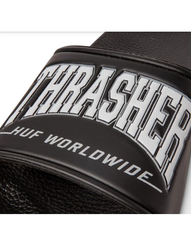 Huf X Thrasher Slide - Black - Shoes  - Cover Photo 5