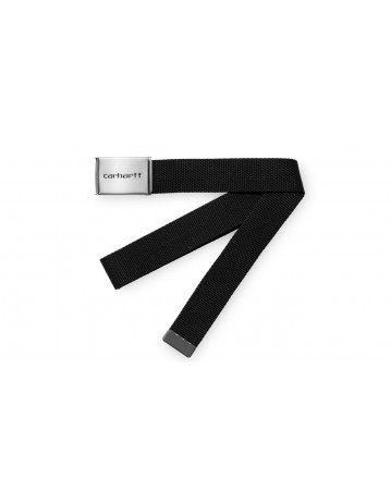 Carhartt Wip Clip Belt Chrome - Black - Product Photo 1
