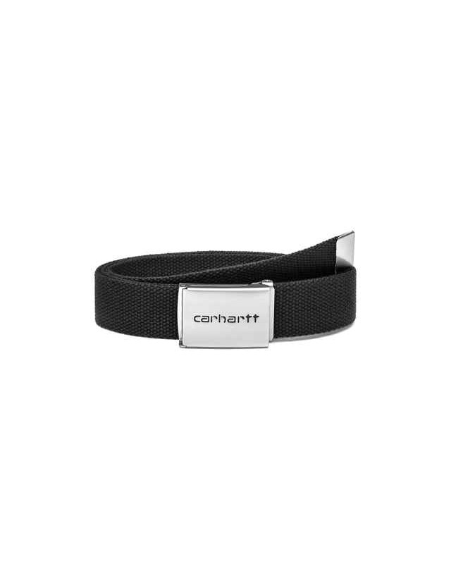 Carhartt Wip Clip Belt Chrome - Black - Belt  - Cover Photo 2