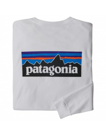Patagonia - L/S P-6 Logo Responsibili-Tee - White - Product Photo 1