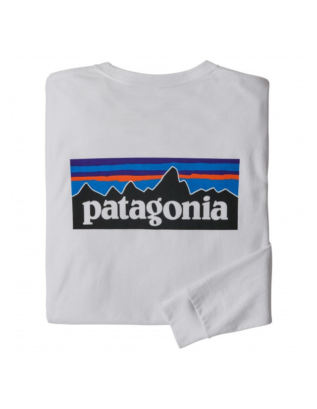 Patagonia - L/S P-6 Logo Responsibili-Tee - White