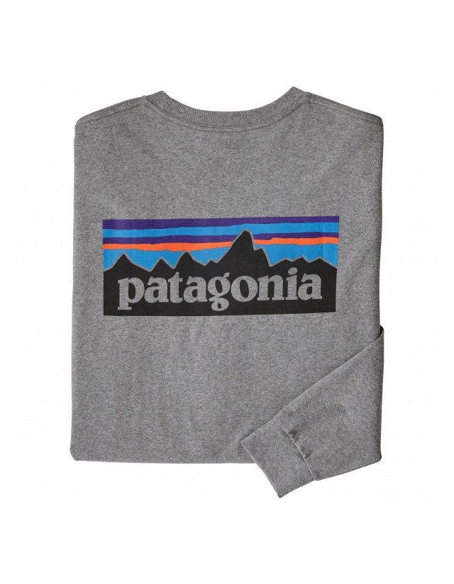 Patagonia - L/S P-6 Logo Responsibili-Tee - Grey Heater