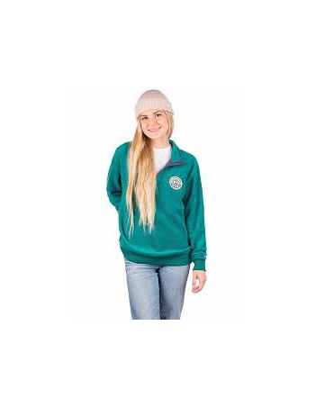 Quicksilver Aker Half Zip - Green - Fleece For Girl - Miniature Photo 1
