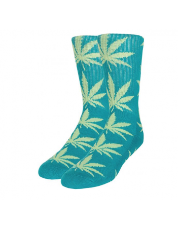 HUF Essentials Plantlife Sock - Teal - Chaussettes - Miniature Photo 1