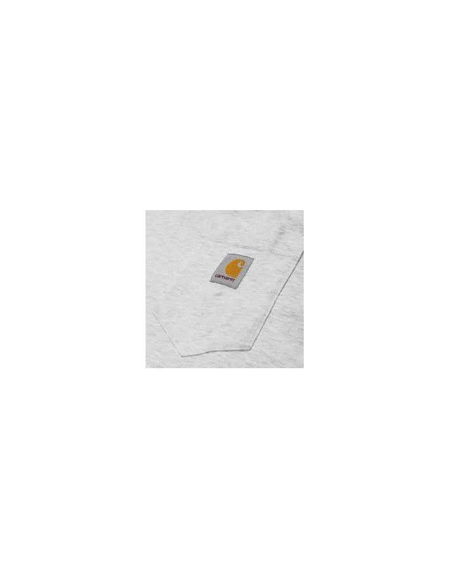 Carhartt Wip L/S Pocket T-Shirt - Ash Heather - T-Shirt Homme  - Cover Photo 2