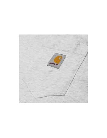 Carhartt WIP L/S Pocket T-shirt - Ash Heather - T-Shirt Homme - Miniature Photo 2