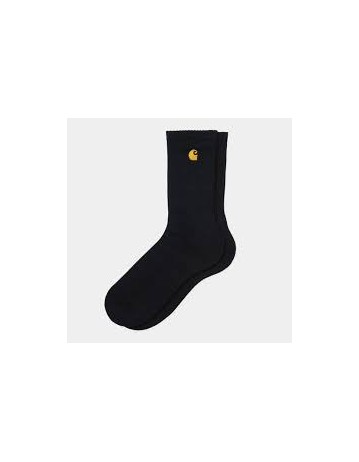 Carhartt Wip Chase Socks - Black / Gold - Product Photo 1