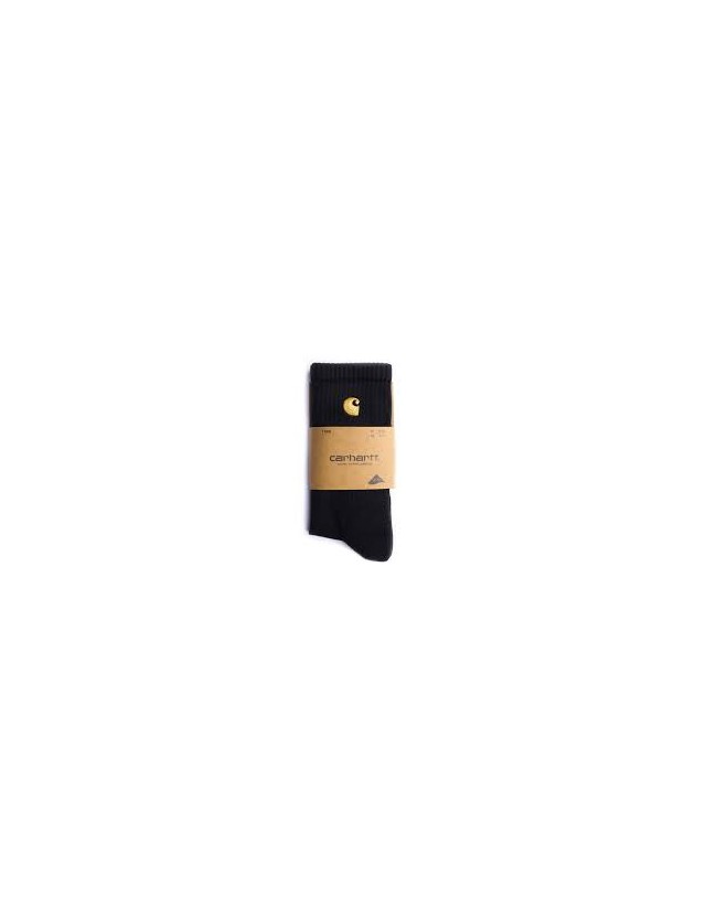 Carhartt Wip Chase Socks - Black / Gold - Chaussettes  - Cover Photo 2