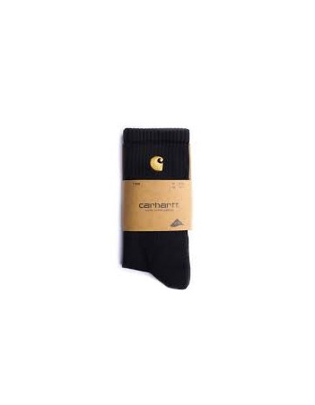 Carhartt WIP Chase Socks - Black / Gold - Socks - Miniature Photo 2