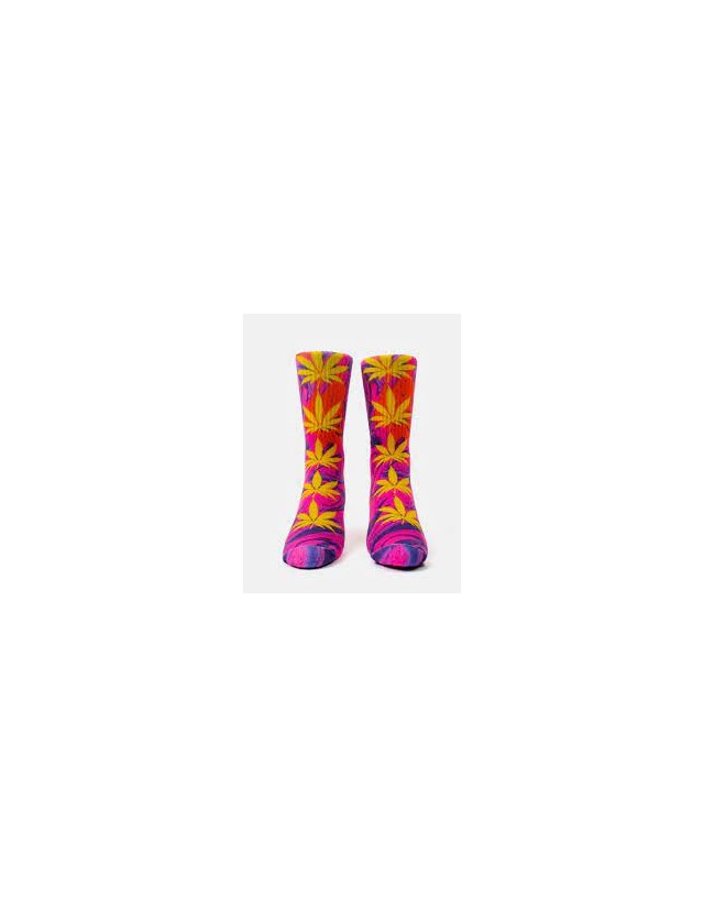 Huf Digital Plantlife Sock - Purple/Yellow - Socks  - Cover Photo 1