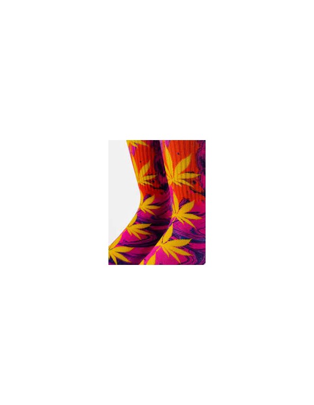 Huf Digital Plantlife Sock - Purple/Yellow - Socks  - Cover Photo 2