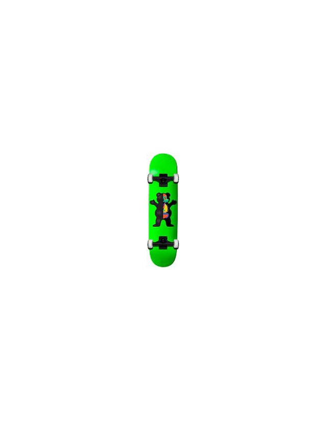 Grizzly Use Your Brain Neon Green 8.0" Complete Skateboard - Green - Skateboard  - Cover Photo 1