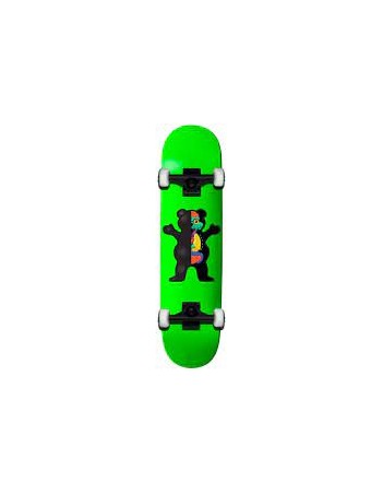 Grizzly Use Your Brain Neon Green 8.0" Complete Skateboard - Green - Skateboard - Miniature Photo 1