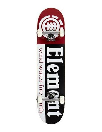Element Skateboard Section  7.75" - White / Red - Skateboard - Miniature Photo 1
