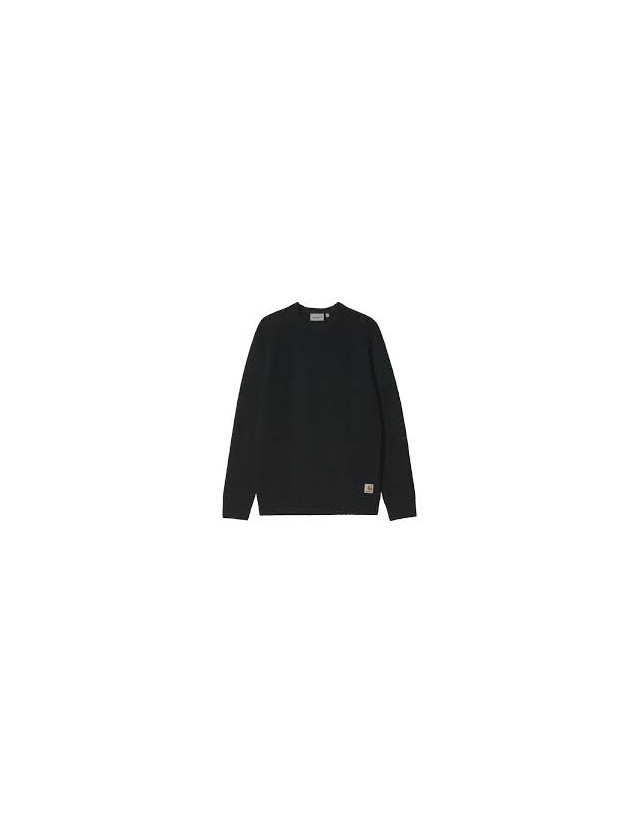 Carhartt Wip Anglistic Sweater - Specckled Black - Men's Sweatshirt  - Cover Photo 1