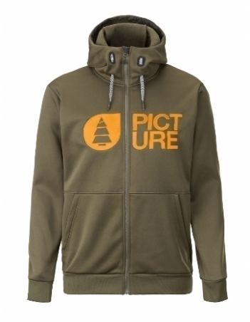 Picture Organic Clothing park zip tech hoodie - Dark army green - Men's Ski & Snowboard Jacket - Miniature Photo 1