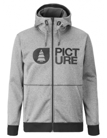 Picture Organic Clothing park zip tech hoodie - Grey Melange - Heren Ski- En Snowboardjas - Miniature Photo 1