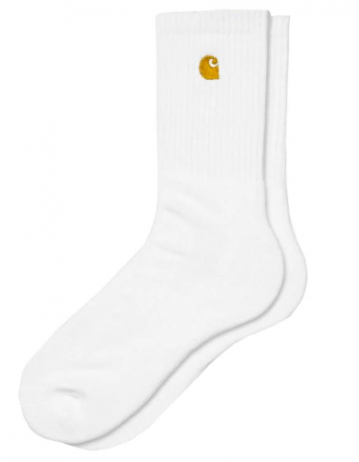 Carhartt Wip Chase Socks - White / Gold - Product Photo 1
